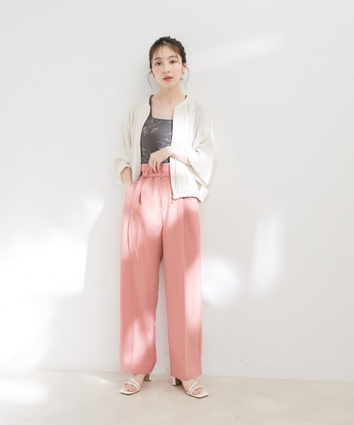 VIS（ビス）の「【洗える】花柄カップ付きリブタンクトップ（タンクトップ・レディース・グレー系その他/ホワイト系その他5・FREE）」の16枚目の写真