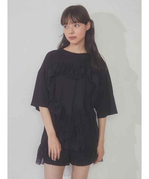 merry jenny(メリージェニー)の「レースフリルショートパンツ(チノパンツ・レディース・オフホワイト/ブラック・FREE)」の13枚目の写真