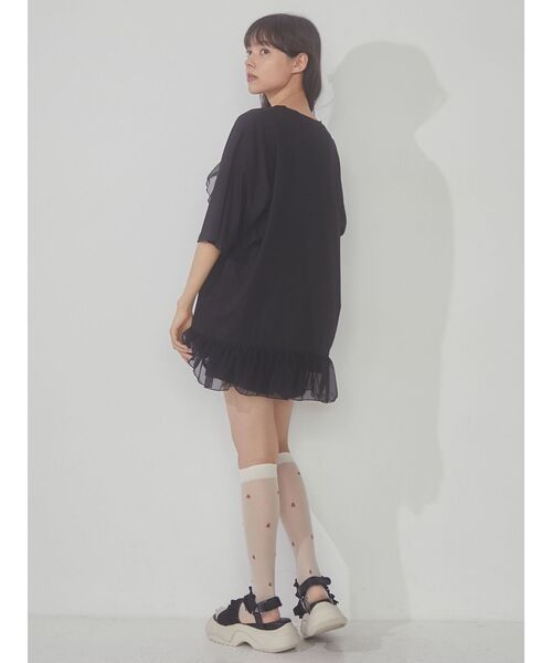 merry jenny(メリージェニー)の「レースフリルショートパンツ(チノパンツ・レディース・オフホワイト/ブラック・FREE)」の4枚目の写真