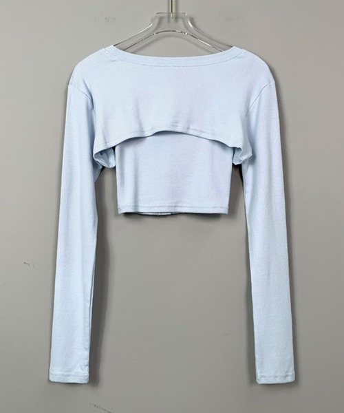 Jasmine Grandiflorum（ジャスミングランディフローラム）の「【Jasmine】ミニ丈カットソーアンサンブル（アンサンブル・レディース・ホワイト/ブラック/ブルー・FREE）」の13枚目の写真