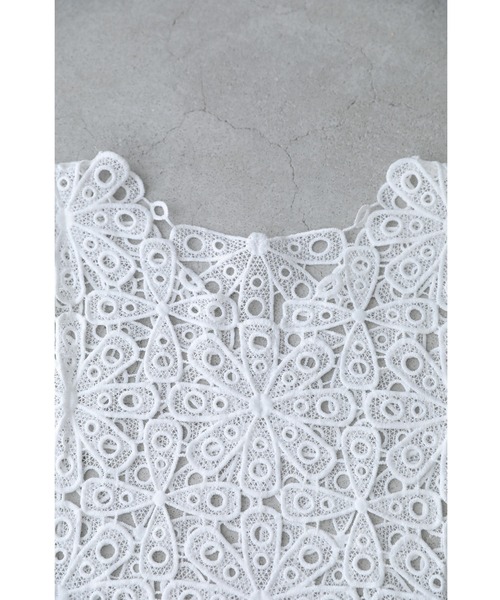 アシンメトリーな裾の万華鏡レースカットソートップス（Tシャツ/カットソー）｜CAWAII（カワイイ）