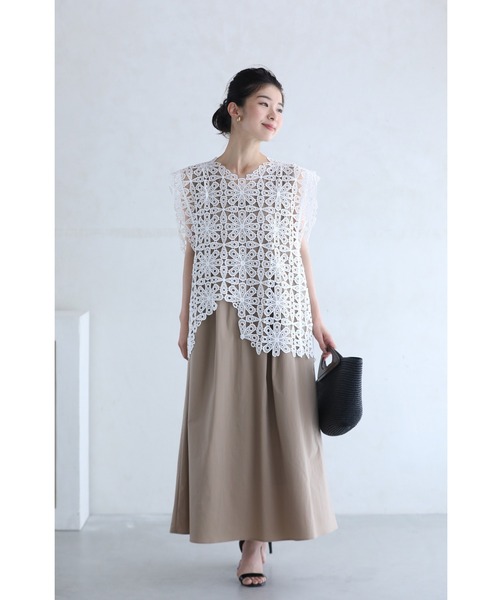 アシンメトリーな裾の万華鏡レースカットソートップス（Tシャツ/カットソー）｜CAWAII（カワイイ）