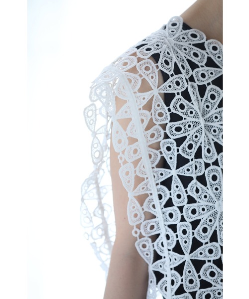 アシンメトリーな裾の万華鏡レースカットソートップス（Tシャツ/カットソー）｜CAWAII（カワイイ）