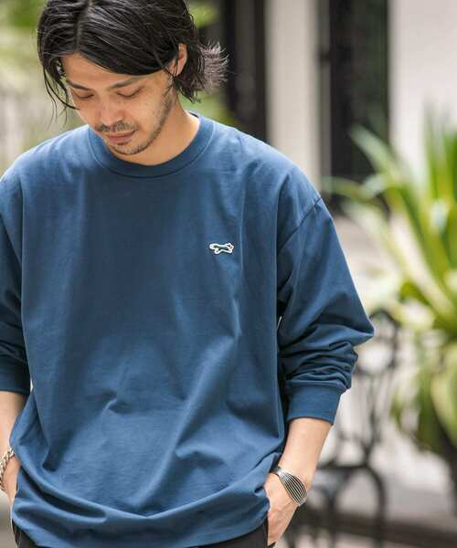 PENNEYS（ぺニーズ）の「『XLサイズ/WEB限定』『別注』PENNEYS×DOORS　THE FOX 天竺 L/S TEE（Tシャツ/カットソー・メンズ・ホワイト/グレー系その他/ネイビー/マスタード・LARGE/MEDIUM/X-LARGE）」の4枚目の写真