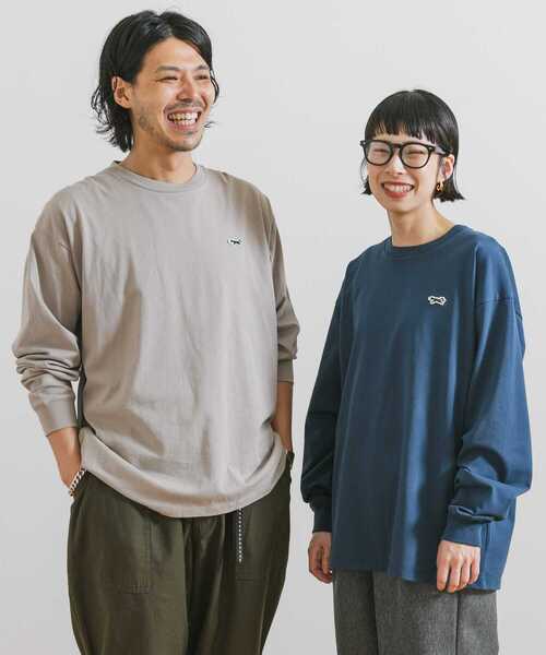 PENNEYS（ぺニーズ）の「『XLサイズ/WEB限定』『別注』PENNEYS×DOORS　THE FOX 天竺 L/S TEE（Tシャツ/カットソー・メンズ・ホワイト/グレー系その他/ネイビー/マスタード・LARGE/MEDIUM/X-LARGE）」の6枚目の写真