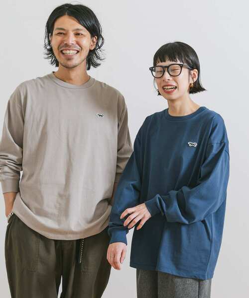 PENNEYS（ぺニーズ）の「『XLサイズ/WEB限定』『別注』PENNEYS×DOORS　THE FOX 天竺 L/S TEE（Tシャツ/カットソー・メンズ・ホワイト/グレー系その他/ネイビー/マスタード・LARGE/MEDIUM/X-LARGE）」の7枚目の写真