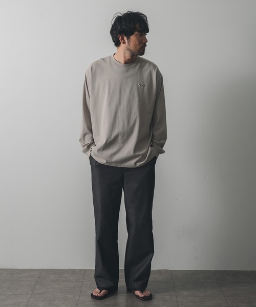 PENNEYS（ぺニーズ）の「『XLサイズ/WEB限定』『別注』PENNEYS×DOORS　THE FOX 天竺 L/S TEE（Tシャツ/カットソー・メンズ・ホワイト/グレー系その他/ネイビー/マスタード・LARGE/MEDIUM/X-LARGE）」の14枚目の写真