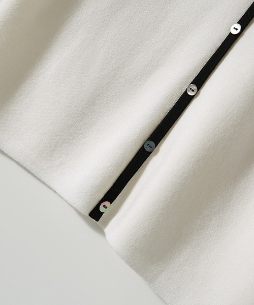 deux amour（ドゥーザムール）の「バインダー配色使い襟付きニット（その他トップス・レディース・ブラック/ホワイト・FREE）」の9枚目の写真