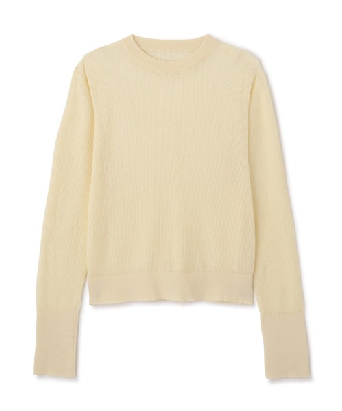 N.（N. Natural Beauty Basic）（エヌエヌナチュラルビューティーベーシック）の「◆ゆるリブシアーニット（ニット/セーター・レディース・クリーム/ブラック/パープル/ブルー・MEDIUM）」の10枚目の写真