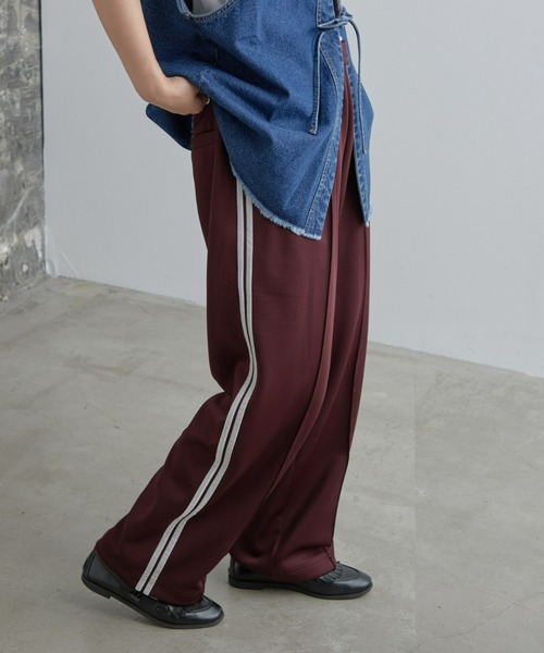 SOUNDSGOOOOD（サウンズグッド）の「■【SOUNDS GOOOOD / サウンズグッド】トラックパンツ（その他パンツ・レディース・ボルドー/ネイビー・ONE SIZE）」の2枚目の写真