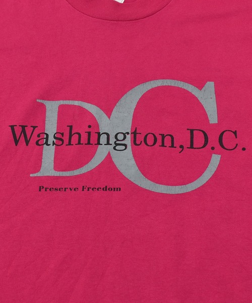 VINTAGE（ヴィンテージ）の「【ヴィンテージ古着】90's～ Washington, D.C. プリントTシャツ USA製（Tシャツ/カットソー・メンズ・ピンク・LARGE）」の3枚目の写真