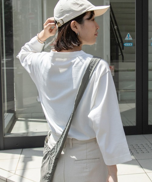 FORK&SPOON（フォークアンドスプーン）の「FORK&SPOON　ボトルネック8分袖Tシャツ（Tシャツ/カットソー・レディース・ブラック/オフホワイト/ホワイト系その他・1）」の12枚目の写真