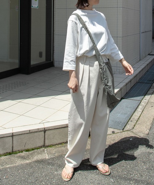 FORK&SPOON（フォークアンドスプーン）の「FORK&SPOON　ボトルネック8分袖Tシャツ（Tシャツ/カットソー・レディース・ブラック/オフホワイト/ホワイト系その他・1）」の13枚目の写真