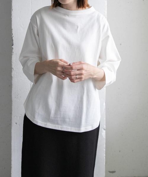 FORK&SPOON（フォークアンドスプーン）の「FORK&SPOON　ボトルネック8分袖Tシャツ（Tシャツ/カットソー・レディース・ブラック/オフホワイト/ホワイト系その他・1）」の14枚目の写真