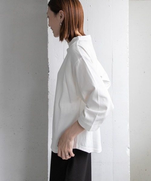 FORK&SPOON（フォークアンドスプーン）の「FORK&SPOON　ボトルネック8分袖Tシャツ（Tシャツ/カットソー・レディース・ブラック/オフホワイト/ホワイト系その他・1）」の15枚目の写真