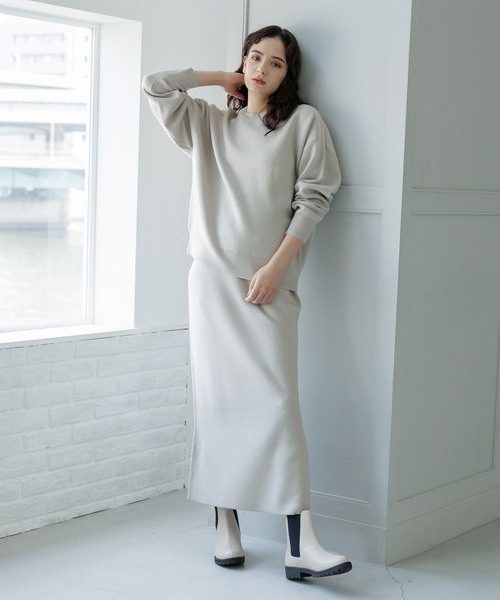 LAKOLE（ラコレ）の「12GカシミヤタッチナローWジャガードスカート / 963446（スカート・レディース・ライトグレー/レッド/チャコールグレー/その他9・SMALL/MEDIUM）」の10枚目の写真