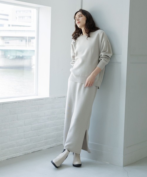 LAKOLE（ラコレ）の「12GカシミヤタッチナローWジャガードスカート / 963446（スカート・レディース・ライトグレー/レッド/チャコールグレー/その他9・SMALL/MEDIUM）」の11枚目の写真