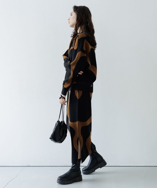 LAKOLE（ラコレ）の「12GカシミヤタッチナローWジャガード