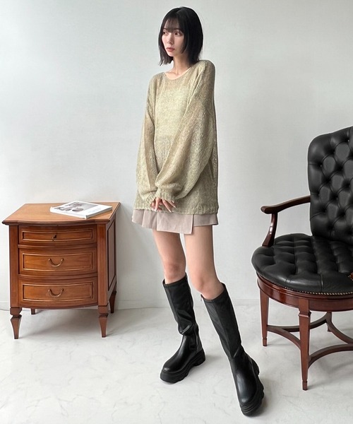 AS KNOW AS plus（アズノゥアズプラス）の「☆ストレッチロングブーツ（ブーツ・レディース・ブラック/ブラック系・M/L/LL）」の3枚目の写真