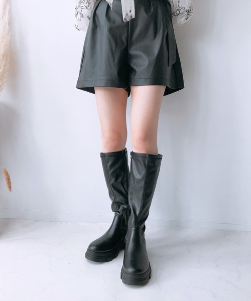 AS KNOW AS plus（アズノゥアズプラス）の「☆ストレッチロングブーツ（ブーツ・レディース・ブラック/ブラック系・M/L/LL）」の7枚目の写真