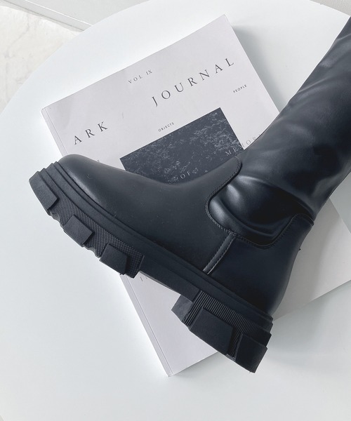 AS KNOW AS plus（アズノゥアズプラス）の「☆ストレッチロングブーツ（ブーツ・レディース・ブラック/ブラック系・M/L/LL）」の17枚目の写真