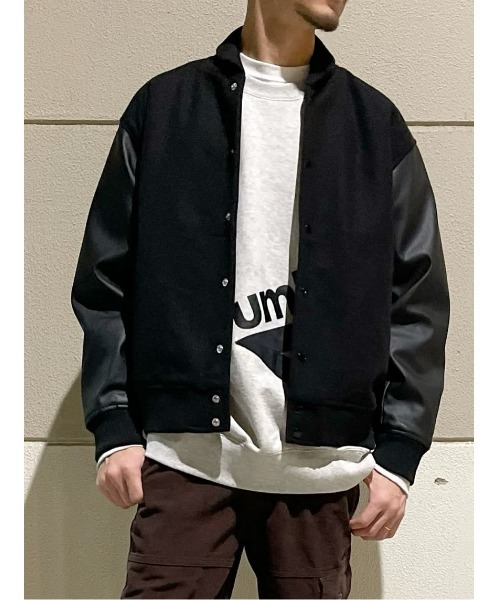 BACK NUMBER(バックナンバー)の「【BACK NUMBER】【エクストラサーモ】中綿スタジアムジャケット(スタジャン・メンズ・ブラック/グリーン/ブラウン・L/XL/M)」の7枚目の写真