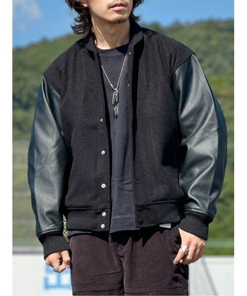 BACK NUMBER(バックナンバー)の「【BACK NUMBER】【エクストラサーモ】中綿スタジアムジャケット(スタジャン・メンズ・ブラック/グリーン/ブラウン・L/XL/M)」の15枚目の写真