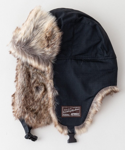 AVIREX(アヴィレックス)の「【AVIREX/アヴィレックス】フライトボアキャップ フェイクファー(キャップ・メンズ・カーキ/ブラック・FREE)」の20枚目の写真