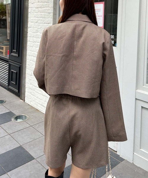 INGNI(イング)の「袖スリットファスナーショートジャケット(セットアップ対応)(テーラードジャケット・レディース・ブラック/ブラウン系その他2/ブラック系その他7・M)」の21枚目の写真