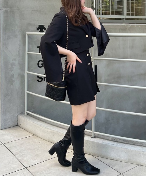 INGNI(イング)の「袖スリットファスナーショートジャケット(セットアップ対応)(テーラードジャケット・レディース・ブラック/ブラウン系その他2/ブラック系その他7・M)」の13枚目の写真