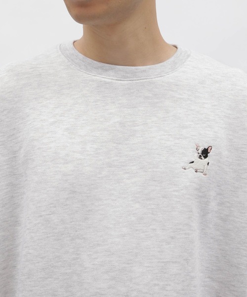 LAKOLE（ラコレ）の「イヌネコ刺繍プルオーバー / 980290（スウェット・メンズ・オレンジ/ライトグレー/グリーン/ホワイト・LARGE/MEDIUM/X-LARGE）」の10枚目の写真