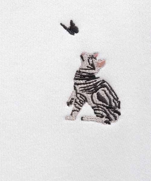 LAKOLE（ラコレ）の「イヌネコ刺繍プルオーバー / 980290（スウェット・メンズ・オレンジ/ライトグレー/グリーン/ホワイト・LARGE/MEDIUM/X-LARGE）」の16枚目の写真