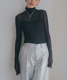 Sheer Rib Knit Top