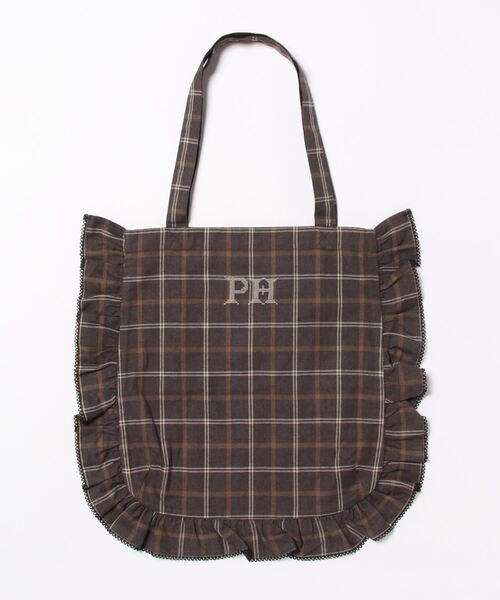 PINK HOUSE(ピンクハウス)の「シャギー起毛タータンチェックトートバッグ(トートバッグ・レディース・レッド系その他/ブラウン系その他/グリーン系その他/ブルー系その他・フリー)」の2枚目の写真