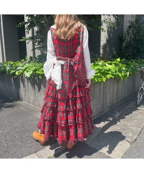 PINK HOUSE(ピンクハウス)の「シャギー起毛タータンチェックトートバッグ(トートバッグ・レディース・レッド系その他/ブラウン系その他/グリーン系その他/ブルー系その他・フリー)」の5枚目の写真