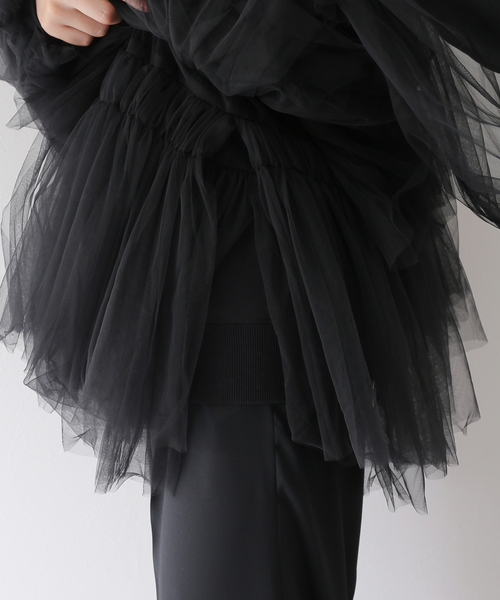 EDIT. FOR LULU(エディットフォールル)の「【VIVIANO / ヴィヴィアーノ】別注Gathered Tulle Trimmed スウェット(スウェット・レディース・ホワイト・SMALL)」の22枚目の写真