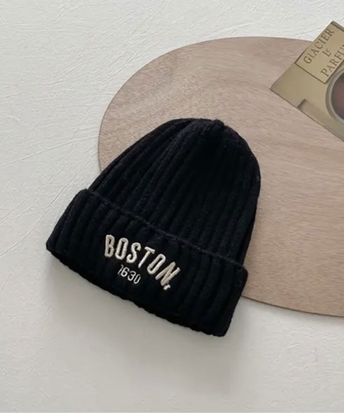 Bambin（ボンバン）の「【 Bambin / ボンバン 】 ロゴ 刺繍 ニットキャップ（ニットキャップ/ビーニー・キッズ・ブラウン/ブラック/カーキ/ベージュ/アイボリー・FREE）」の6枚目の写真