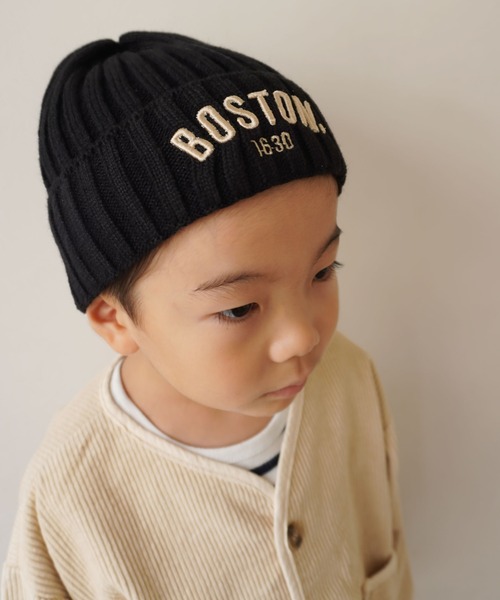 Bambin（ボンバン）の「【 Bambin / ボンバン 】 ロゴ 刺繍 ニットキャップ（ニットキャップ/ビーニー・キッズ・ブラウン/ブラック/カーキ/ベージュ/アイボリー・FREE）」の10枚目の写真