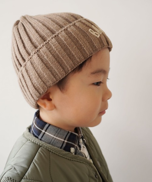 Bambin（ボンバン）の「【 Bambin / ボンバン 】 ロゴ 刺繍 ニットキャップ（ニットキャップ/ビーニー・キッズ・ブラウン/ブラック/カーキ/ベージュ/アイボリー・FREE）」の16枚目の写真