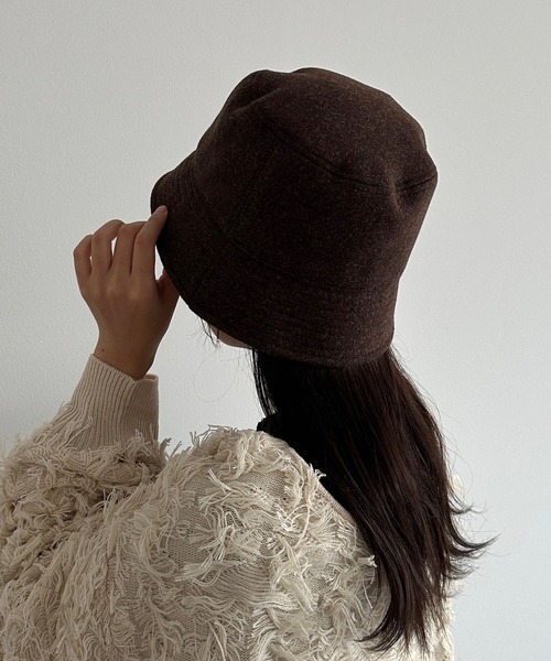 apres jour clair（アプレジュールクレア）の「【apres jour clair×ARIAZ】バスクバケットハット（ハット・レディース・ダークブラウン/ブラック・FREE）」の2枚目の写真