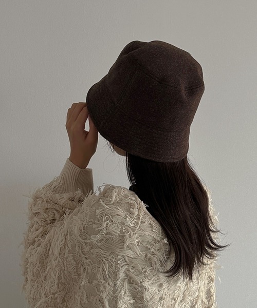 apres jour clair（アプレジュールクレア）の「【apres jour clair×ARIAZ】バスクバケットハット（ハット・レディース・ダークブラウン/ブラック・FREE）」の3枚目の写真