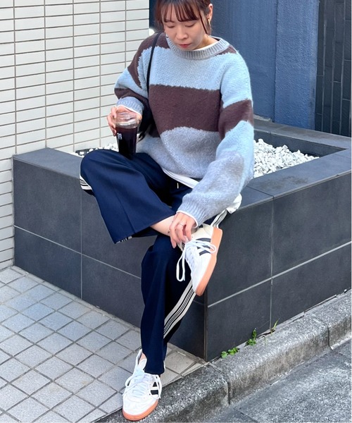 feepur(フェピュール)の「【ハンドウォッシャブル】インターシャ配色ビッグニット(ニット/セーター・レディース・ベージュ/ネイビー/グレー・MEDIUM)」の14枚目の写真