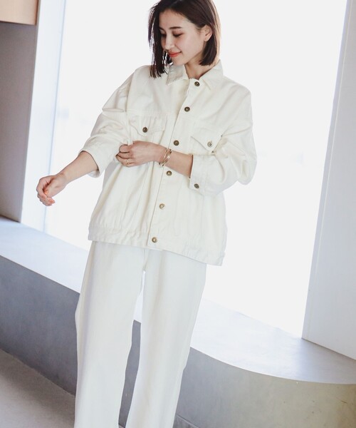 B:MING by BEAMS（ビーミングバイビームス）の「B:MING by BEAMS / デニム Gジャン（デニムジャケット・レディース・ホワイト系その他5/インディゴブルー・MEDIUM/SMALL）」の3枚目の写真