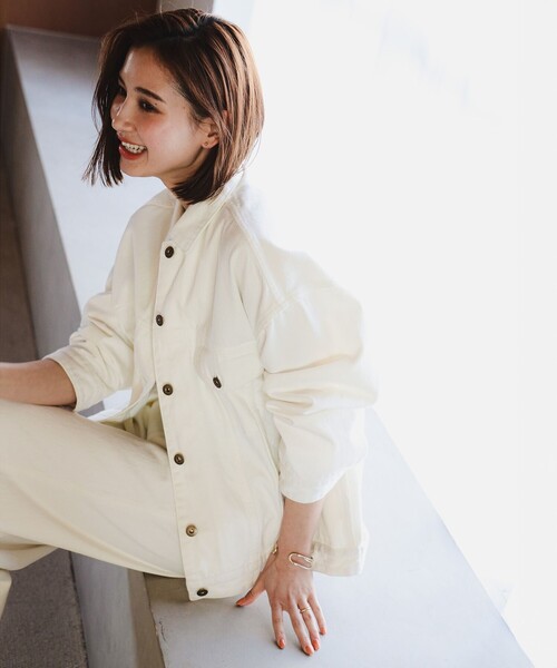 B:MING by BEAMS（ビーミングバイビームス）の「B:MING by BEAMS / デニム Gジャン（デニムジャケット・レディース・ホワイト系その他5/インディゴブルー・MEDIUM/SMALL）」の7枚目の写真