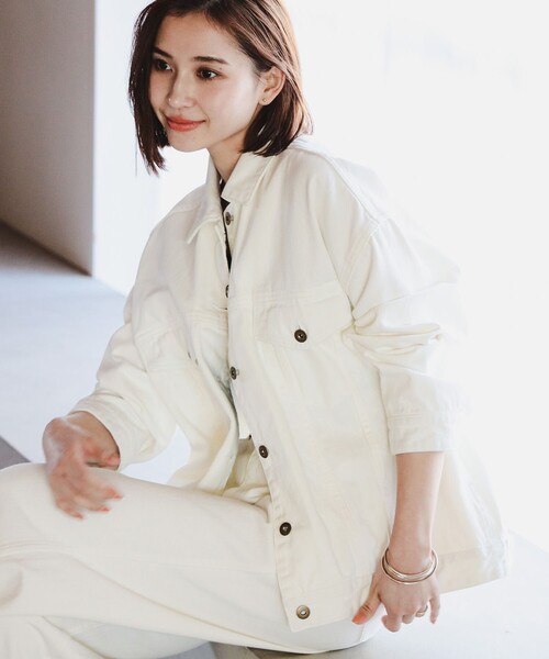 B:MING by BEAMS（ビーミングバイビームス）の「B:MING by BEAMS / デニム Gジャン（デニムジャケット・レディース・ホワイト系その他5/インディゴブルー・MEDIUM/SMALL）」の8枚目の写真