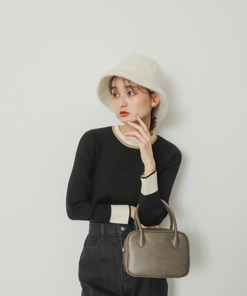 SENSE OF PLACE by URBAN RESEARCH（センスオブプレイスバイアーバンリサーチ）の「『WEB限定』シャギーハット（ハット・レディース・アイボリー/ブラック・ONE）」の18枚目の写真