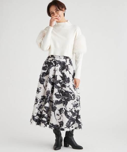 CELFORD ジャガードスカート CELFORD（セルフォード）の「オパールジャガードスカート