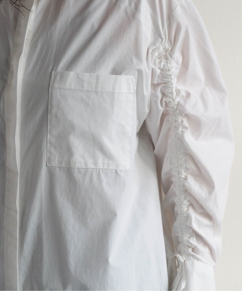 cepo（セポ）の「アシメドロストバンドカラーワンピース（シャツワンピース・レディース・ブラック/ネイビー/オフホワイト・M）」の6枚目の写真