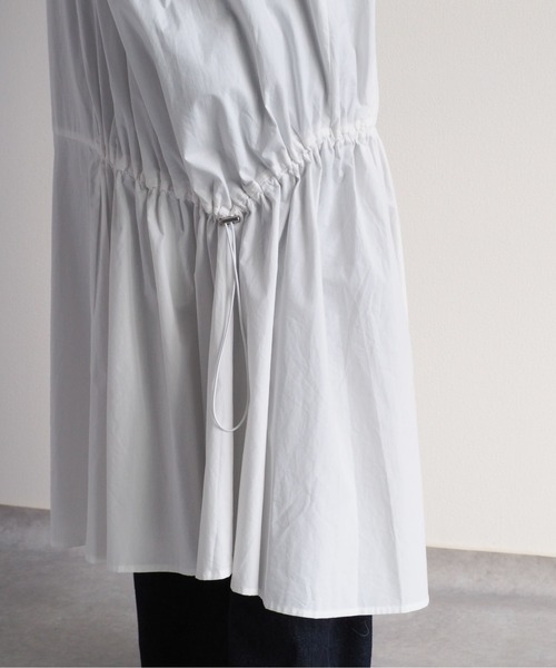 cepo（セポ）の「アシメドロストバンドカラーワンピース（シャツワンピース・レディース・ブラック/ネイビー/オフホワイト・M）」の17枚目の写真