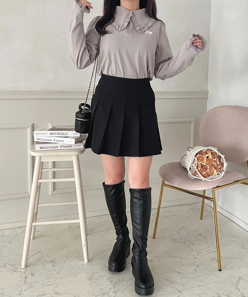 apres jour（アプレジュール）の「ロングスリーブフリルポロシャツ【ZOZOTOWN限定アイテム】（ポロシャツ・レディース・クリーム/グレー/ピンク・X-LARGE/フリー）」の13枚目の写真